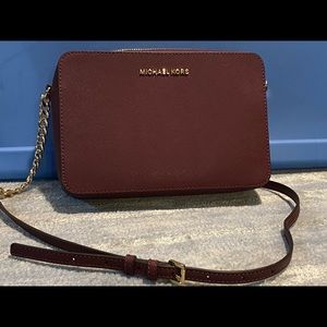 Micheal Kors Crossbody Bag Burgundy Merlot